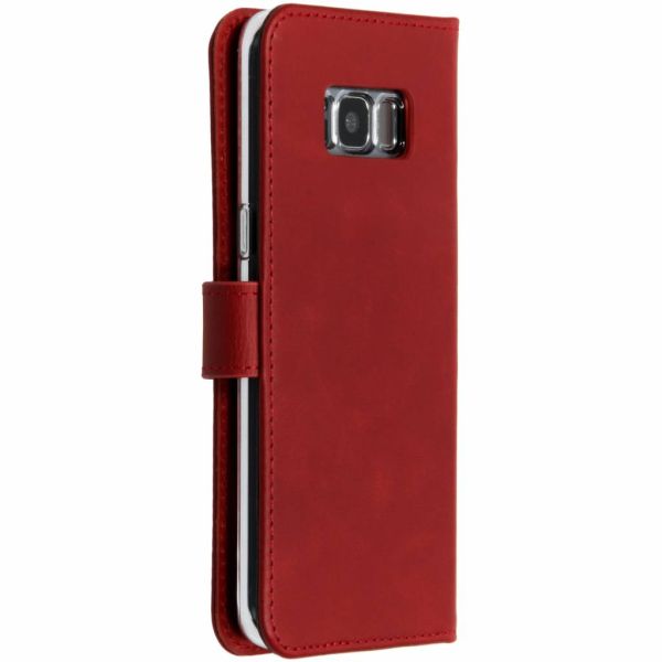 Selencia Echt Lederen Bookcase Samsung Galaxy S8 - Rood / Rot / Red