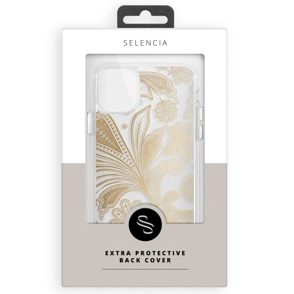 Selencia Fashion Extra Beschermende Backcover iPhone 13 - Paisley Gold