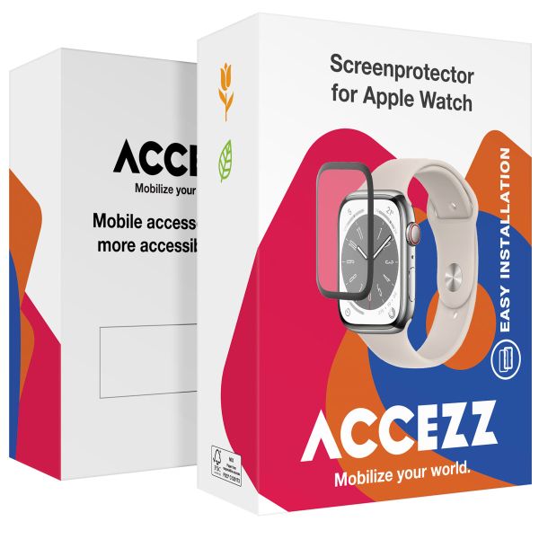 Accezz 2x Screenprotector met applicator Apple Watch Series 7-9 - 45 mm