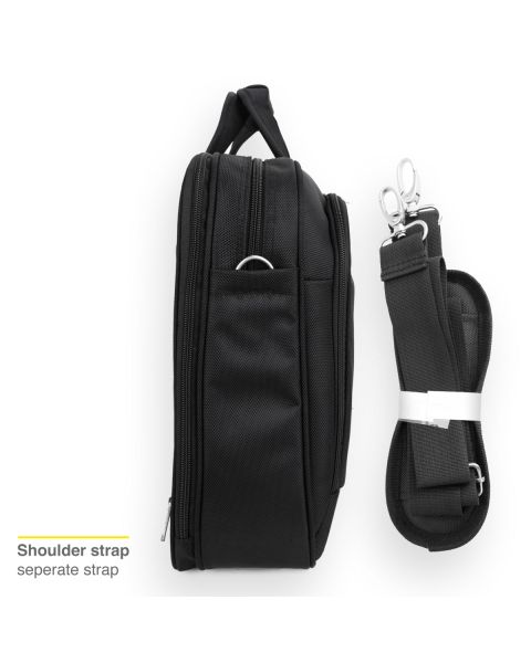 Accezz Classic Series Laptop Bag - Laptoptas - Geschikt voor laptops tot 15.6 inch - Zwart / Schwarz / Black