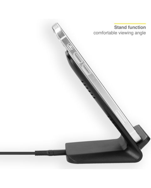 Accezz Qi Desk Wireless Charger - Draadloze oplader - 10 Watt - Zwart / Schwarz / Black