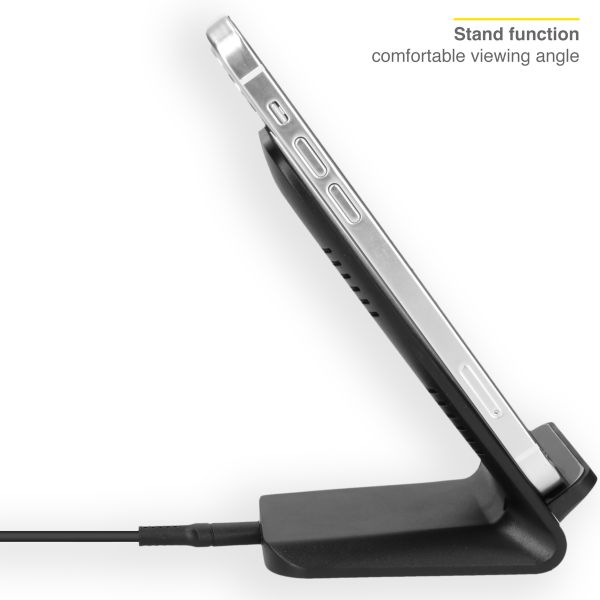 Accezz Qi Desk Wireless Charger - Draadloze oplader - 10 Watt - Zwart / Schwarz / Black