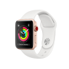 Refurbished Apple Watch Series 3 | 42mm | Aluminium Or | Bracelet Sport Blanc | GPS | WiFi + 4G