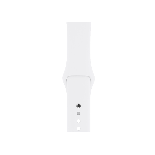 Refurbished Apple Watch Series 3 | 42mm | Aluminium Or | Bracelet Sport Blanc | GPS | WiFi + 4G