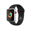 Refurbished Apple Watch Series 3 Boîtier en aluminium de 42 mm Argent avec bracelet sport noir