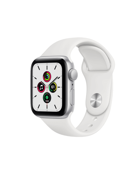 Apple Watch Series SE | 40mm | Aluminium Argent | Bracelet Sport Blanc | GPS | WiFi