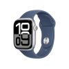 Refurbished Apple Watch Serie 10 | 42mm | Aluminium Argent | Bracelet Sport Bleu S/M  | GPS | WiFi