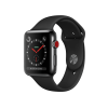 Refurbished Apple Watch Series 3 | 42mm | Stainless Steel Noir | Bracelet Sport Noir | GPS | WiFi + 4G