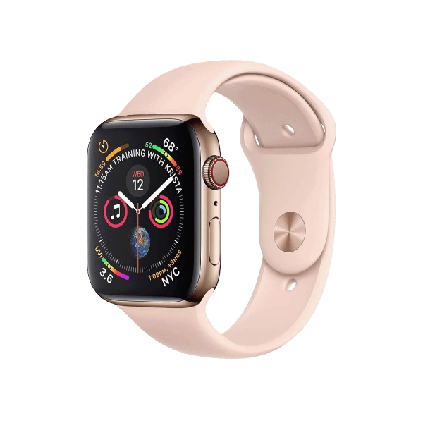 Refurbished Apple Watch Series 4 | 44mm | Stainless Steel Or | Bracelet Sport Rose | GPS | WiFi + 4G