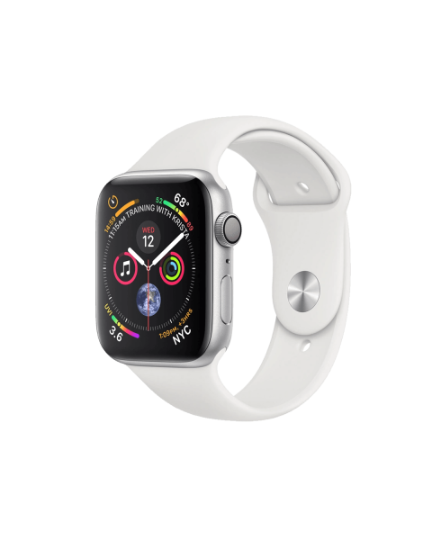 Apple Watch Series 4 | 44mm | Aluminium Case Zilver | Wit sportbandje | GPS | WiFi + 4G
