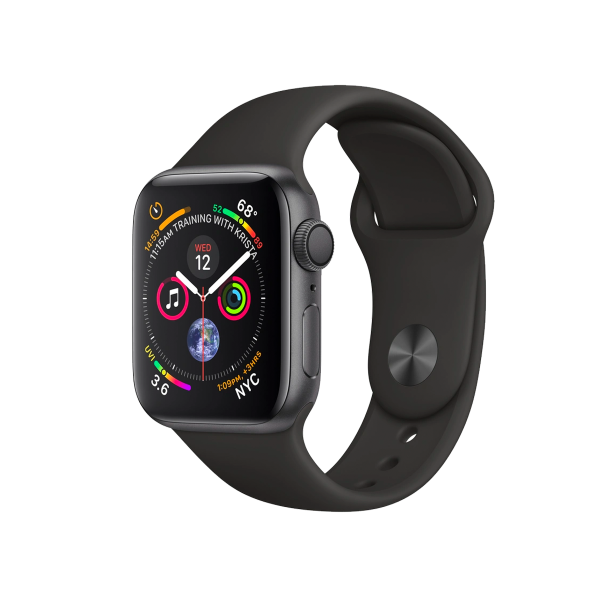 Refurbished Apple Watch Series 4 Boîtier en aluminium de 40 mm Nike + GPS + Cellulaire Gris espace avec bracelet sport noir