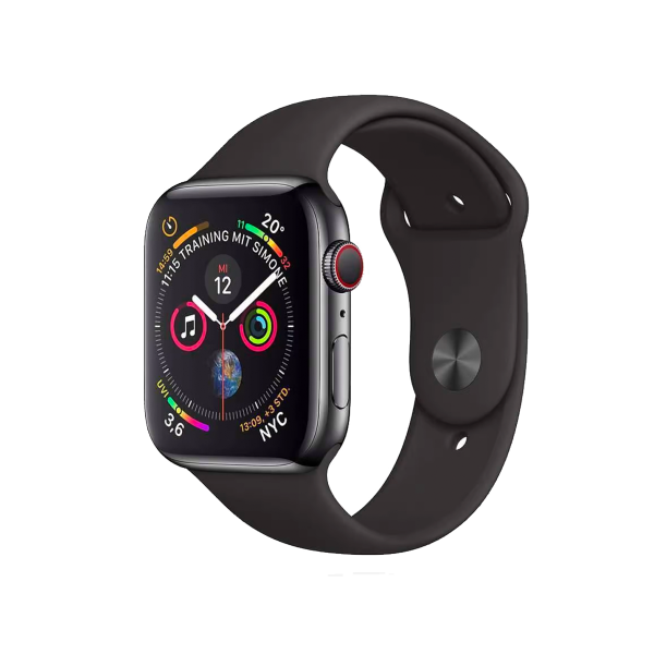 Apple Watch Serie 4 | 44mm | Aluminium Gris Sideral | Bracelet Sport Noir | GPS | WiFi