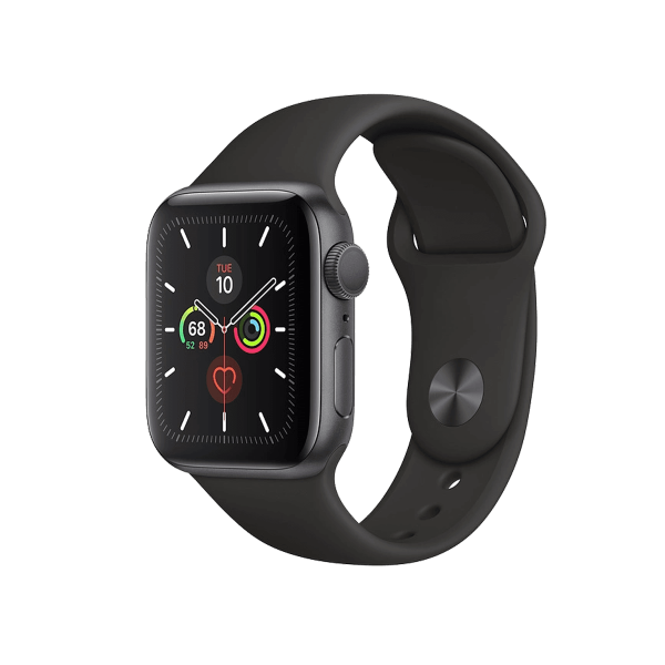 Apple Watch Series 5 | 40mm | Aluminium Gris Sideral | Bracelet Sport Noir | GPS | WiFi + 4G