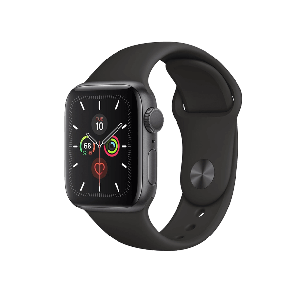 Apple Watch Series 5 | 40mm | Aluminium Gris Sideral | Bracelet Sport Noir | GPS | WiFi