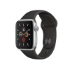 Apple Watch Series 5 | 40mm | Aluminium Argent | Bracelet Sport Noir | GPS | WiFi + 4G