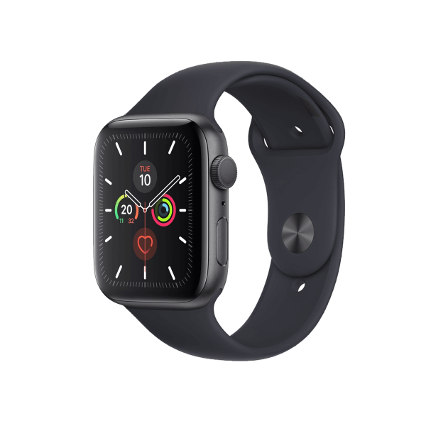 Refurbished Apple Watch Serie 5 | 44mm | Aluminum Gris sideral | Bracelet Sport Bleu Nuit | GPS | WiFi