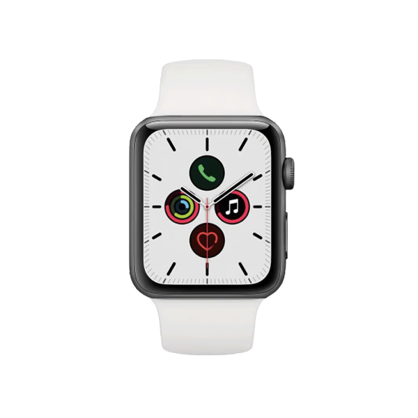 Refurbished Apple Watch Serie 8 | 45mm | Aluminium Case Gris sid&eacute;ral | Bracelet Sport Blanc | GPS | WiFi + 4G