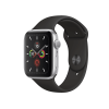 Apple Watch Series 5 | 44mm | Aluminium Argent | Bracelet Sport Noir | GPS | WiFi + 4G
