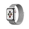 Apple Watch Series 5 | 44mm | Stainless Steel Argent | Bracelet Milanias Argent | GPS | WiFi + 4G