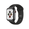 Refurbished Apple Watch Series 5 | 44mm | Stainless Steel Noir | Bracelet Sport Noir | GPS | WiFi + 4G