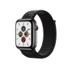 Apple Watch Series 5 | 44mm | Stainless Steel Case Zwart | Zwarte Nike sport loop | GPS | WiFi + 4G