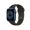 Refurbished Apple Watch Serie 6 | 40mm | Aluminium Bleu | Bracelet Sport Noir | GPS | WiFi + 4G