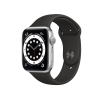 Refurbished Apple Watch Serie 6 | 40mm | Aluminium Argent | Bracelet Sport Noir | GPS | WiFi + 4G
