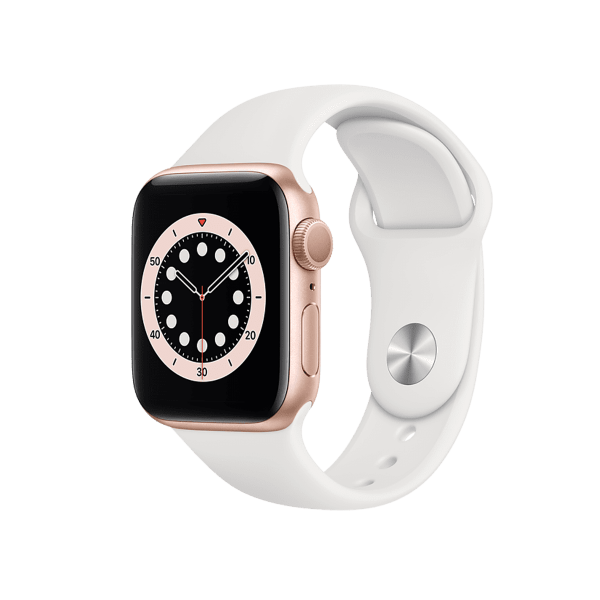 Refurbished Apple Watch Serie 6 | 40mm | Aluminum Or | Sport Bracelet Blanc | GPS | WiFi