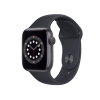 Apple Watch Series 6 | 40mm | Aluminium Case Spacegrijs | Middernacht Blauw sportbandje | GPS | WiFi