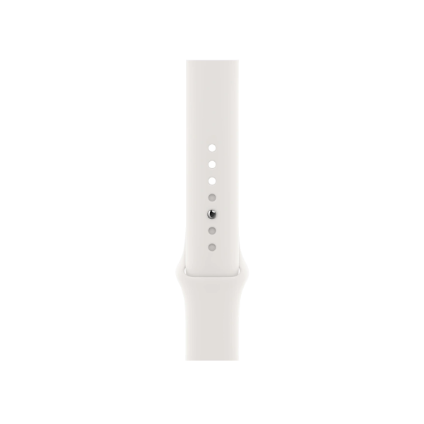 Refurbished Apple Watch Serie 6 | 40mm | Stainless Steel Argent | Bracelet Sport Blanc | GPS | WiFi + 4G