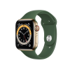 Refurbished Apple Watch Serie 6 | 44mm | Stainless Steel Or | Bracelet Sport Vert | GPS | WiFi + 4G