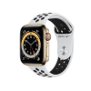 Refurbished Apple Watch Serie 6 | 44mm | Stainless Or | Bracelet Sport Nike Blanc | GPS | WiFi + 4G
