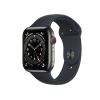 Refurbished Apple Watch Serie 6 | 44mm | Stainless Graphite | Bracelet Sport Bleu Nuit | GPS | WiFi + 4G