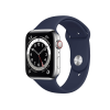 Refurbished Apple Watch Serie 6 | 44mm | Stainless Argent | Bracelet Sport Minuit Bleu | GPS | WiFi + 4G