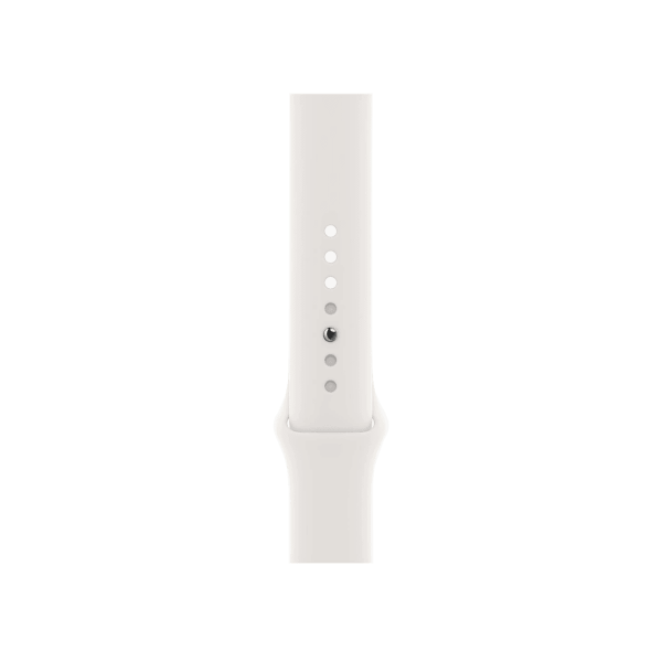 Refurbished Apple Watch Serie 6 | 44mm | Stainless Argent | Bracelet Sport Blanc | GPS | WiFi + 4G