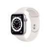Refurbished Apple Watch Serie 6 | 44mm | Aluminum Argent | Bracelet Sport Blanc | GPS | WiFi + 4G