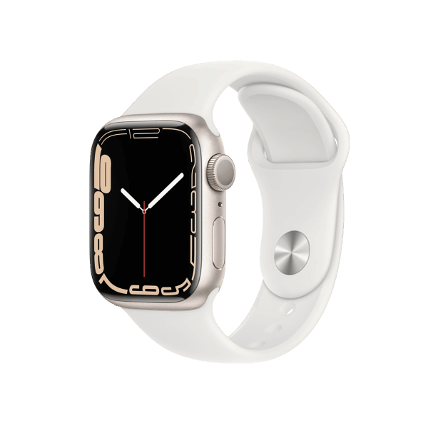 Refurbished Apple Watch Serie 7 | 41mm | Aluminum Starlight Blanc | Bracelet Sport Starlight Blanc | GPS | WiFi + 4G
