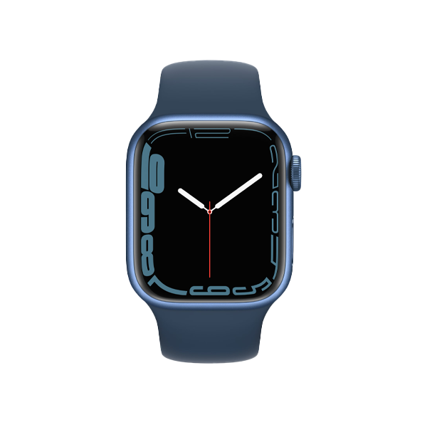 Apple Watch Series 7 | 41mm | Aluminium Case Blauw | Blauw sportbandje | GPS | WiFi + 4G