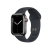 Refurbished Apple Watch Serie 7 | 41mm | Stainless Graphite | Bracelet Sport Minuit Bleu | GPS | WiFi + 4G