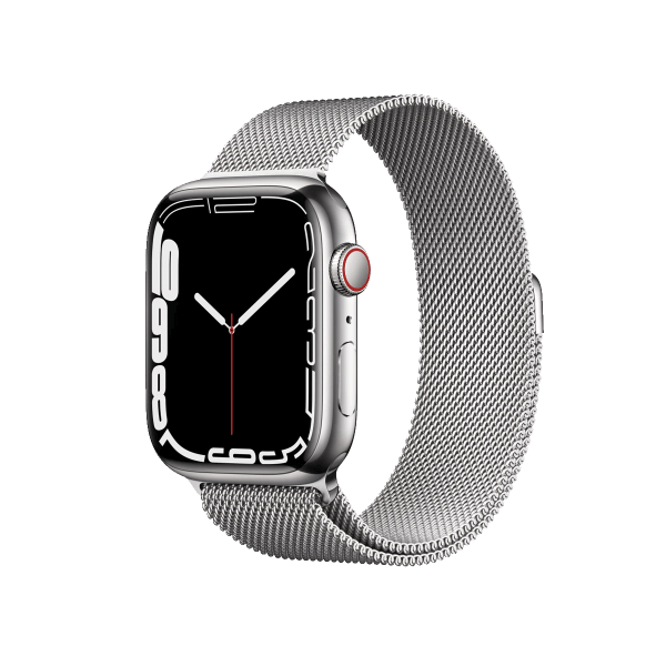 Refurbished Apple Watch Serie 7 | 41mm | Stainless Argent | Bracelet Milanais Argent | GPS | WiFi + 4G