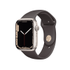 Refurbished Apple Watch Serie 7 | 45mm | Aluminium Starlight Blanc | Bracelet Sport Brun | GPS | WiFi + 4G