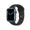 Refurbished Apple Watch Series 7 | 45mm | Aluminium Bleu | Bracelet Sport Noir | GPS | WiFi + 4G