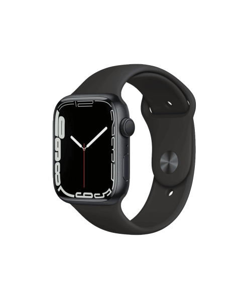 Refurbished Apple Watch Serie 7 | 45mm | Aluminium Minuit Bleu | Bracelet Sport Noir | GPS | WiFi