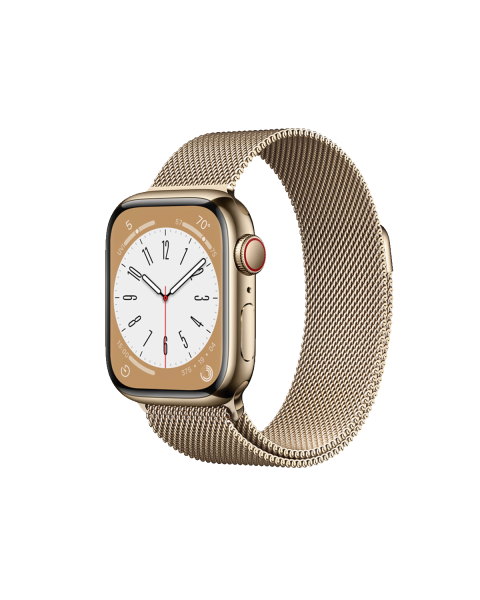 Apple Watch Serie 7 | 45mm | Stainless Or | Bracelet Milanais Or | GPS | WiFi + 4G