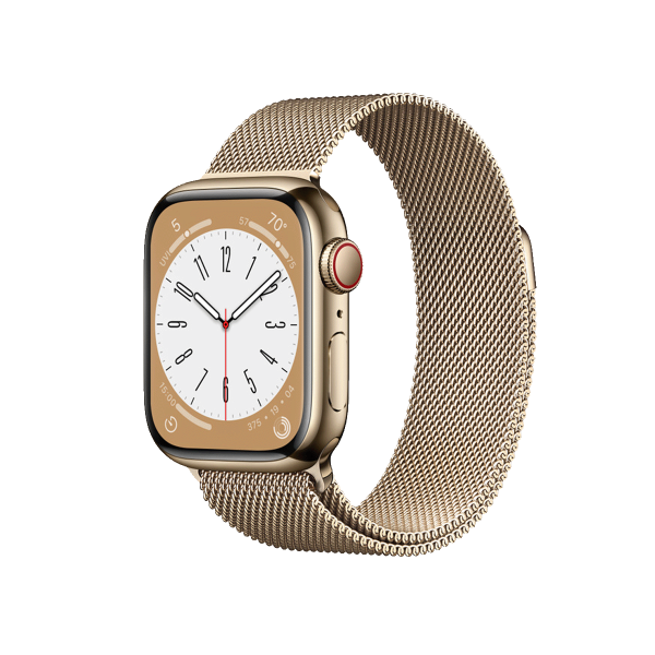 Apple Watch Serie 7 | 45mm | Stainless Or | Bracelet Milanais Or | GPS | WiFi + 4G
