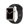 Refurbished Apple Watch Serie 7 | 45mm | Aluminium Starlight Blanc | Bracelet Sport Noir | GPS | WiFi + 4G