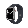 Refurbished Apple Watch Serie 7 | 45mm | Stainless Steel Argent | Bracelet Sport Minuit Bleu | GPS | WiFi + 4G