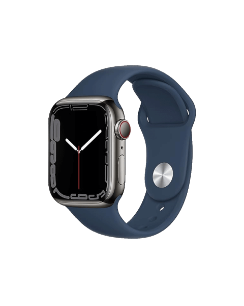 Refurbished Apple Watch Serie 7 | 41mm | Stainless Steel Graphite | Bracelet Sport Abyss Bleu | GPS | WiFi + 4G
