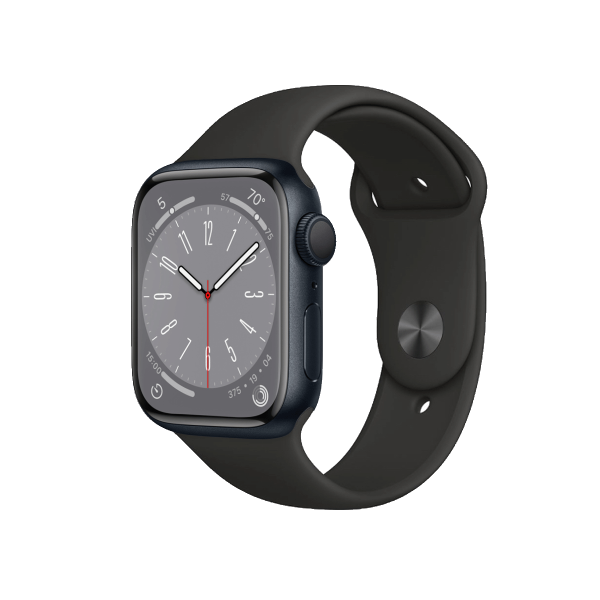 Refurbished Apple Watch Serie 8 | 41mm | Aluminium Minuit Bleu | Bracelet Sport Noir | GPS | WiFi