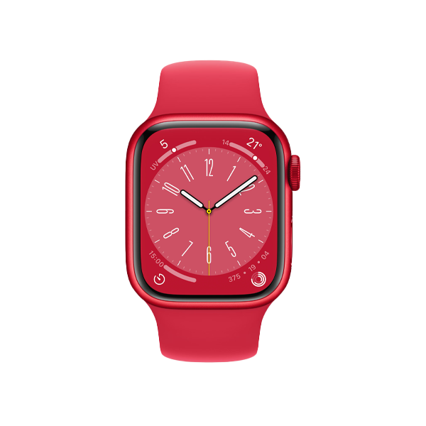 Refurbished Apple Watch Serie 8 | 41mm | Aluminium Rouge | Bracelet Sport Rouge | GPS | WiFi
